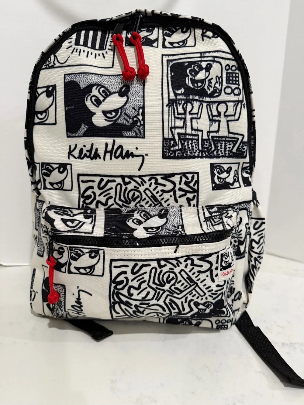 Disney Mickey Mouse x Keith Haring Black & White Graphic Backpack